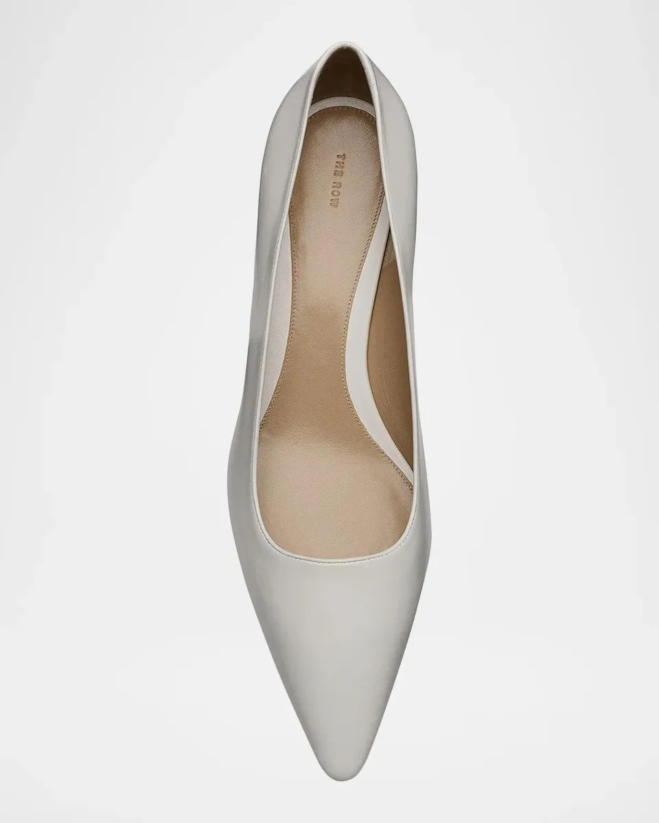 The Row Liisa Leather Kitten-Heel Pumps | Thumbnail 3 The Row Liisa Leather Kitten-Heel Pumps | Thumbnail 3