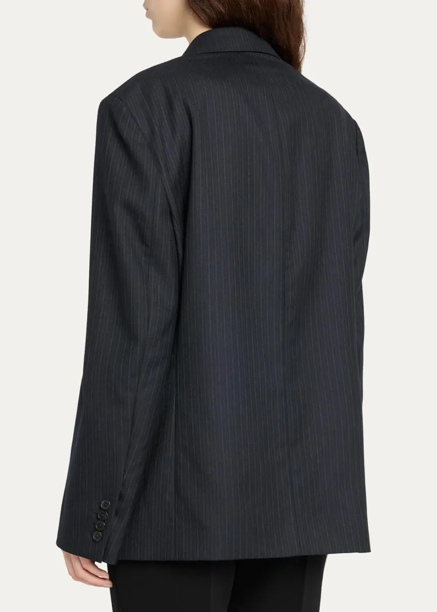 The Row Gelda Pinstriped Wool Jacket | Thumbnail 3 The Row Gelda Pinstriped Wool Jacket | Thumbnail 3