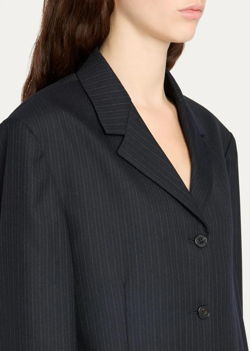 The Row Gelda Pinstriped Wool Jacket | Thumbnail 5 The Row Gelda Pinstriped Wool Jacket | Thumbnail 5