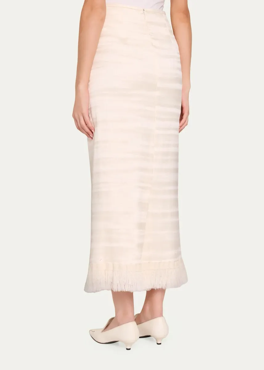 FFORME Paige Textured Silk Organza Fringe Midi Skirt | Thumbnail 3 FFORME Paige Textured Silk Organza Fringe Midi Skirt | Thumbnail 3