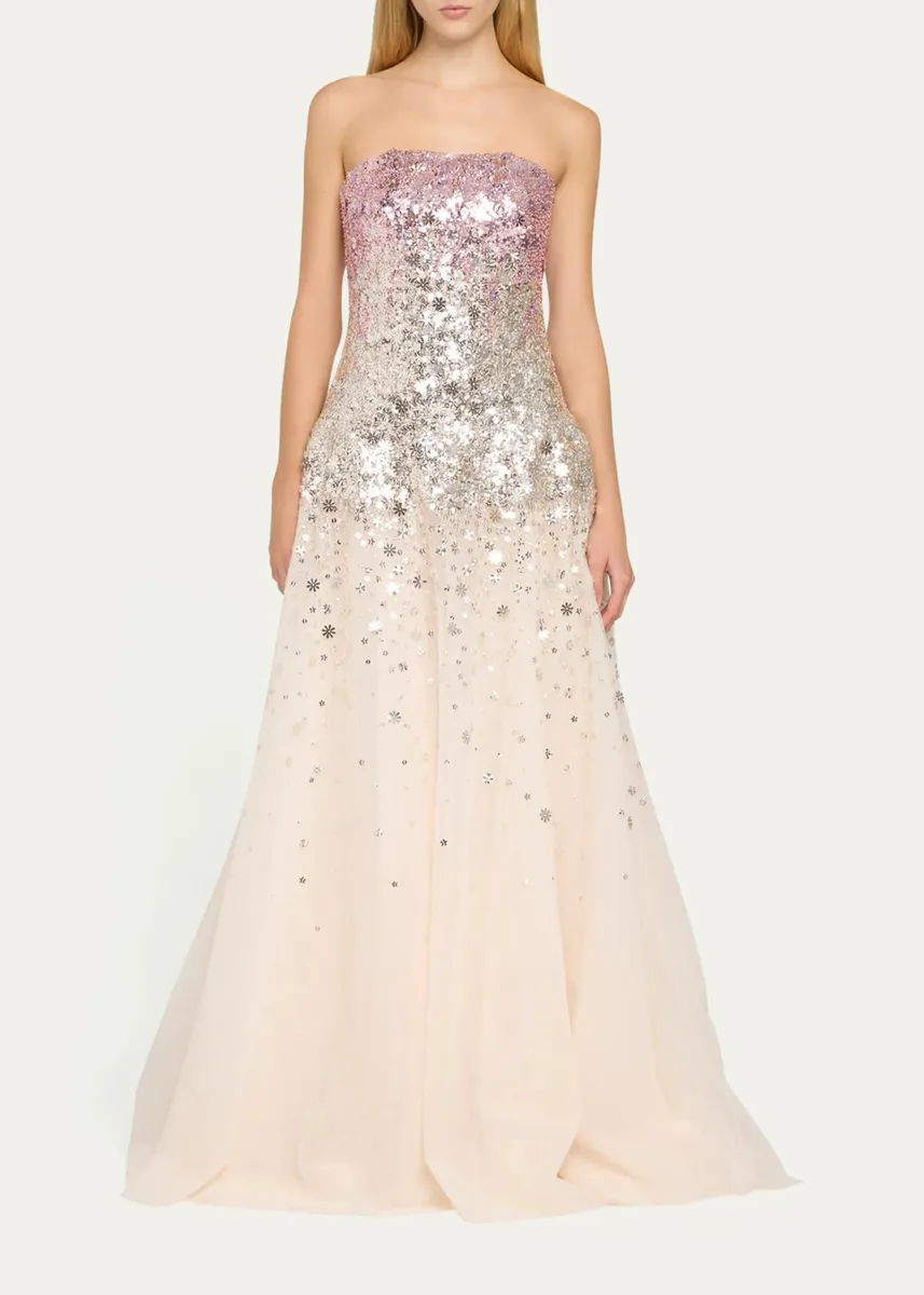 PAMELLA ROLAND Degrade Beaded Tulle Ball Gown | Thumbnail 6 PAMELLA ROLAND Degrade Beaded Tulle Ball Gown | Thumbnail 6