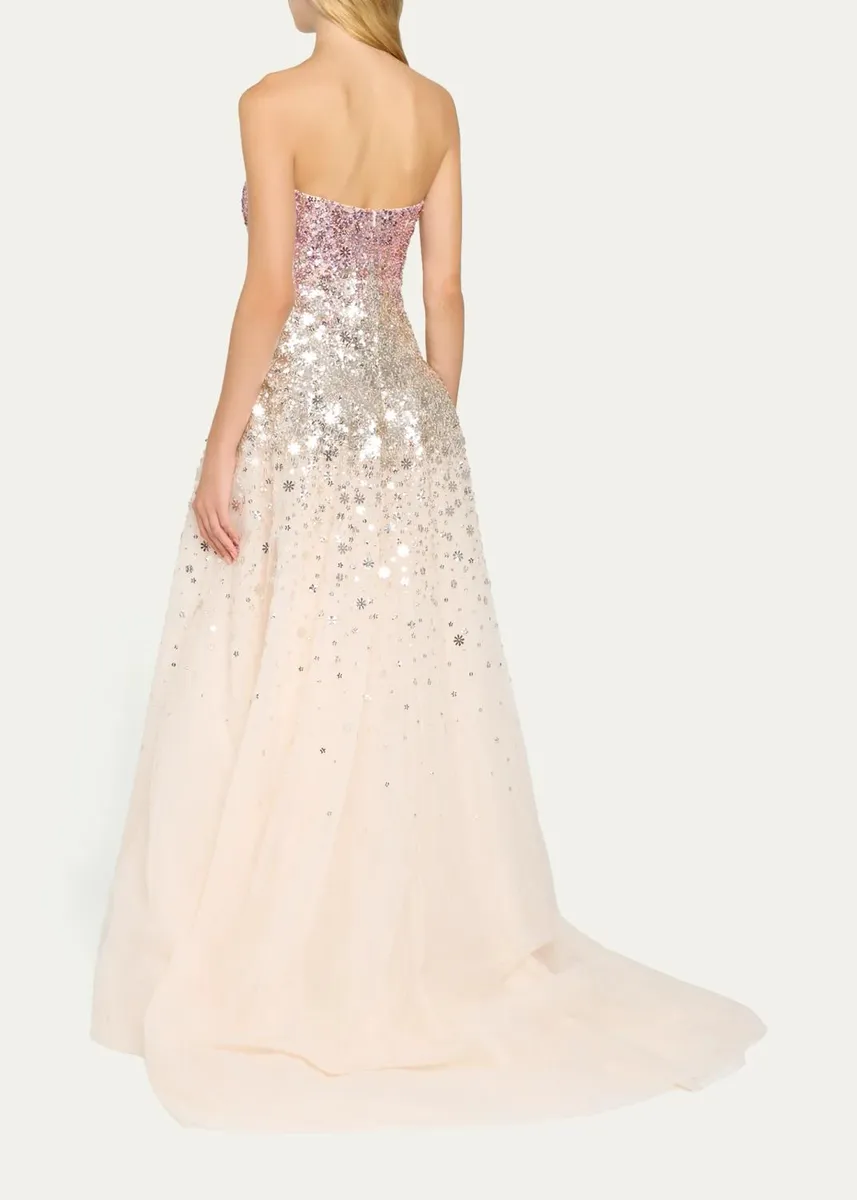 PAMELLA ROLAND Degrade Beaded Tulle Ball Gown | Thumbnail 7 PAMELLA ROLAND Degrade Beaded Tulle Ball Gown | Thumbnail 7