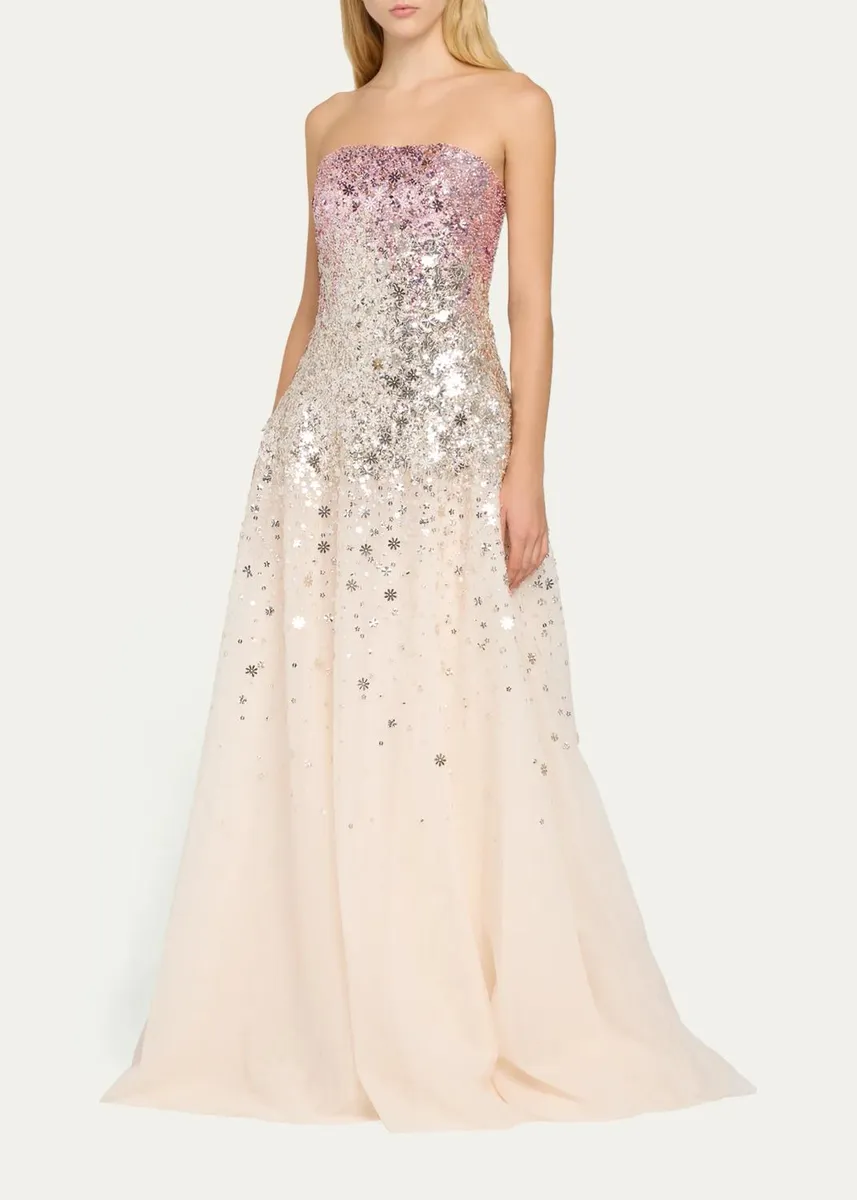 PAMELLA ROLAND Degrade Beaded Tulle Ball Gown | Thumbnail 8 PAMELLA ROLAND Degrade Beaded Tulle Ball Gown | Thumbnail 8