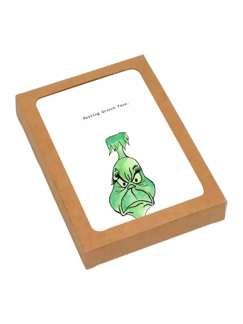 Spaghetti & Meatballs Resting Grinch Face 6-Piece Card Set