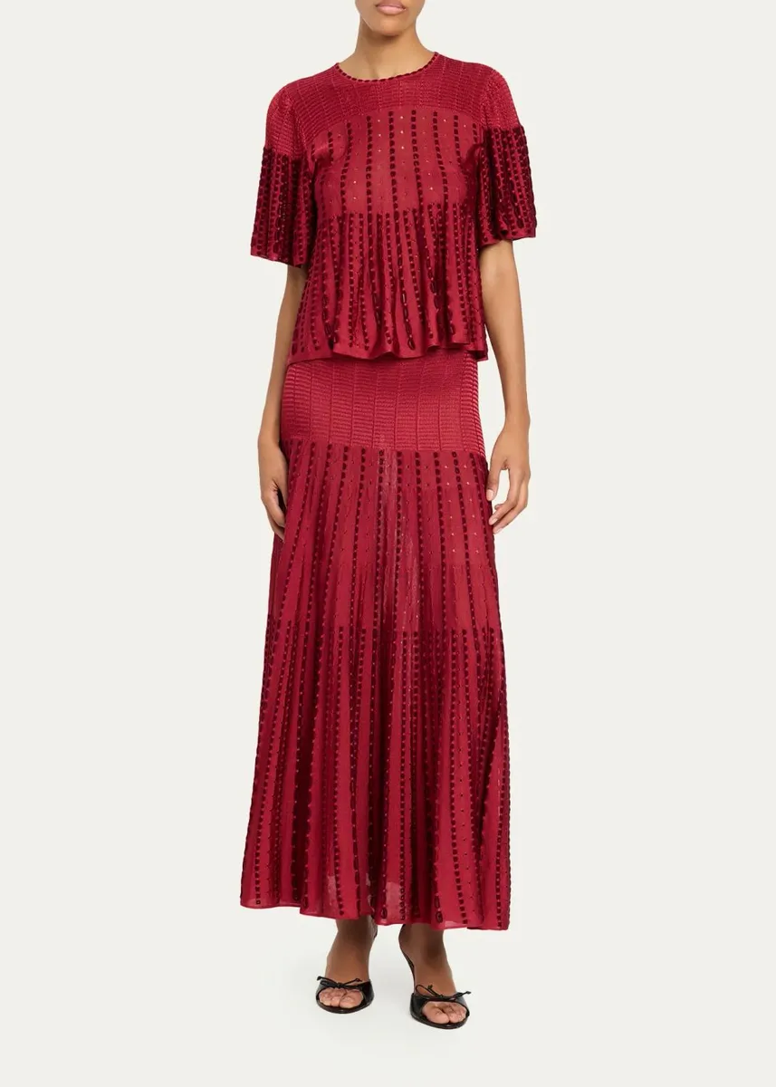 Ulla Johnson Lilah Eyelet Degrade Midi Skirt | Thumbnail 2 Ulla Johnson Lilah Eyelet Degrade Midi Skirt | Thumbnail 2