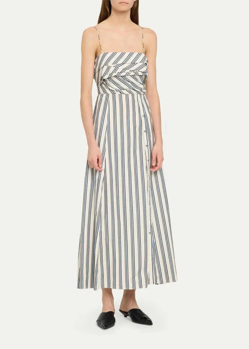 Ulla Johnson Anise Striped Cotton Poplin Maxi Dress | Thumbnail 4