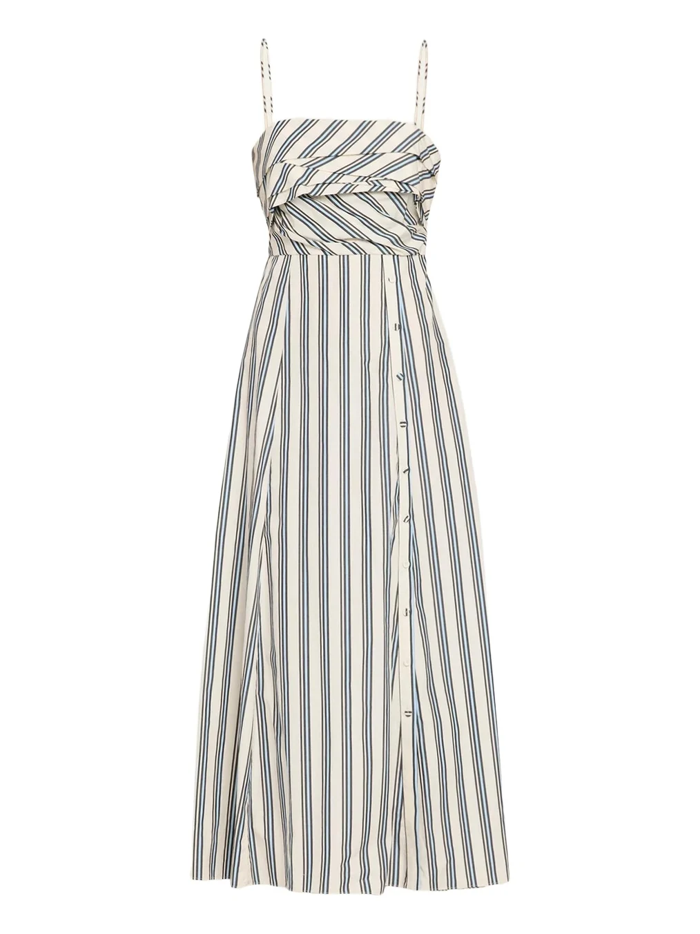 Anise Striped Cotton Poplin Maxi Dress