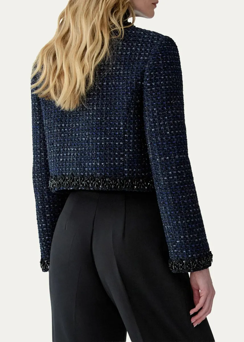 Carolina Herrera Embellished Tweed Jacket | Thumbnail 3