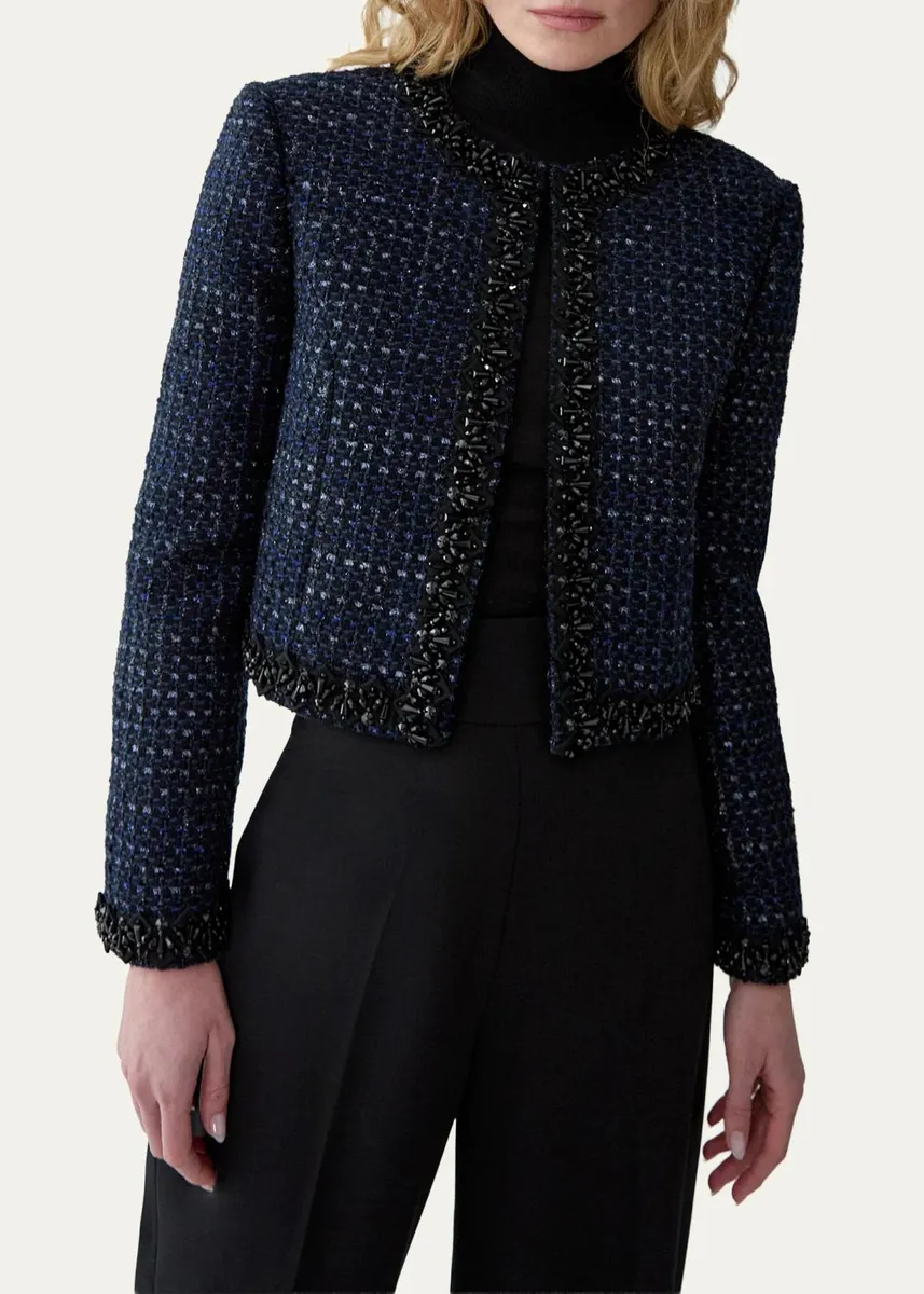 Carolina Herrera Embellished Tweed Jacket | Thumbnail 4