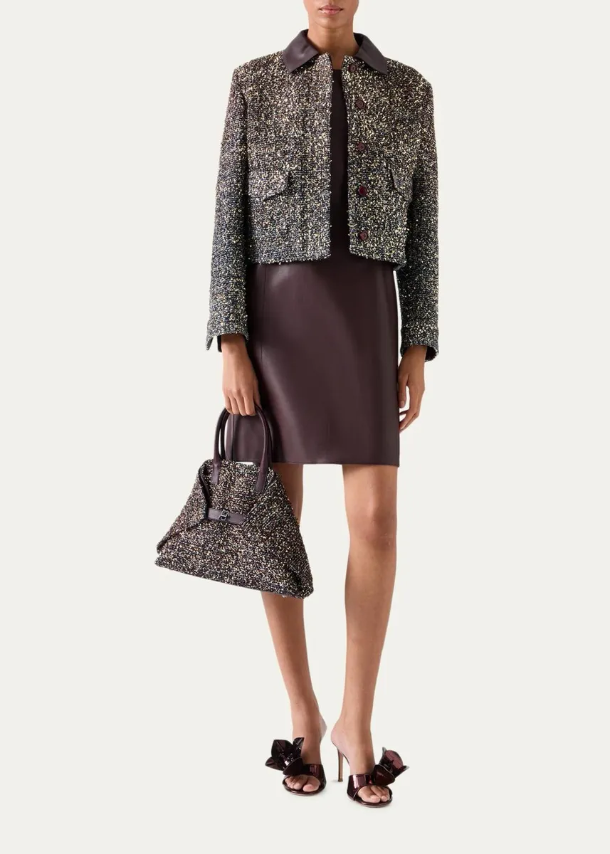 Akris Sleeveless Nappa Leather Mini Sheath Dress | Thumbnail 2 Akris Sleeveless Nappa Leather Mini Sheath Dress | Thumbnail 2
