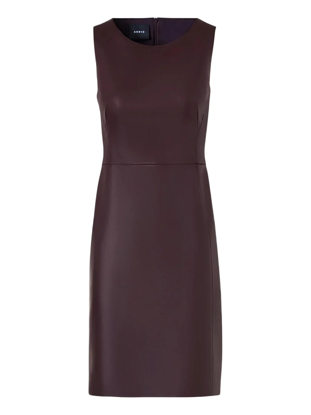 Akris Sleeveless Nappa Leather Mini Sheath Dress