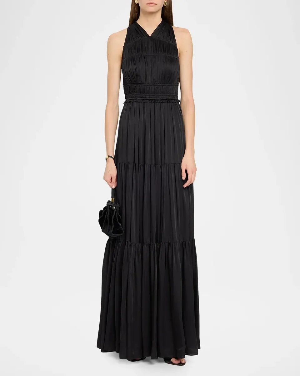 Ulla Johnson Freesia Tiered Silk Gown | Thumbnail 2