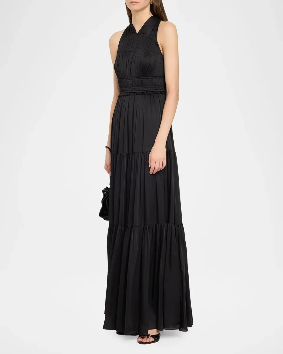 Ulla Johnson Freesia Tiered Silk Gown | Thumbnail 4