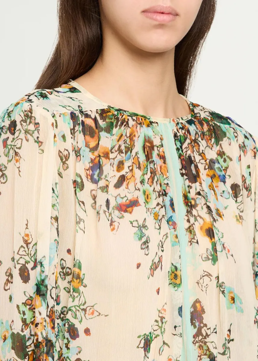Ulla Johnson Elenora Floral Silk Blouse | Thumbnail 5 Ulla Johnson Elenora Floral Silk Blouse | Thumbnail 5