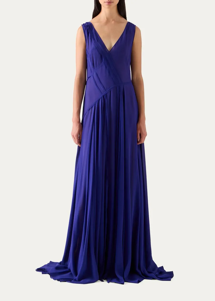 Akris Silk Georgette Gown | Thumbnail 2 Akris Silk Georgette Gown | Thumbnail 2