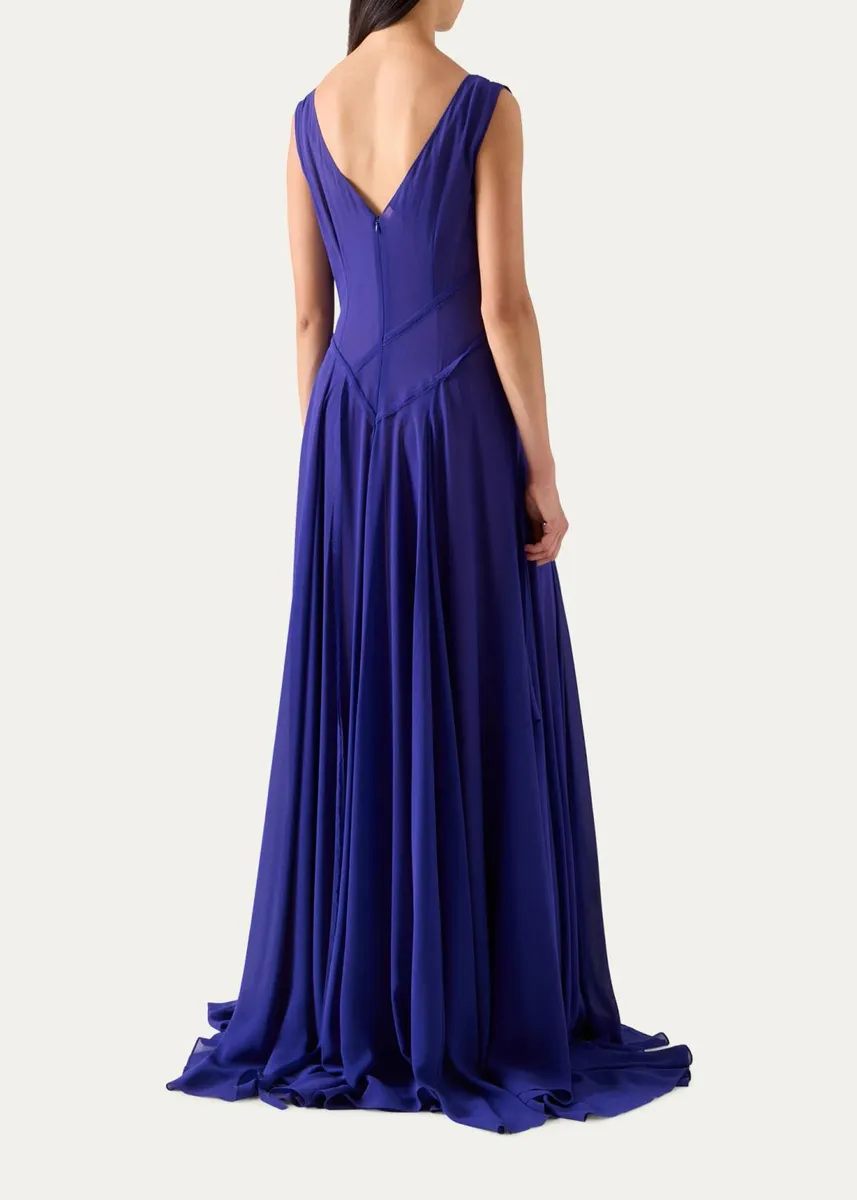 Akris Silk Georgette Gown | Thumbnail 3 Akris Silk Georgette Gown | Thumbnail 3