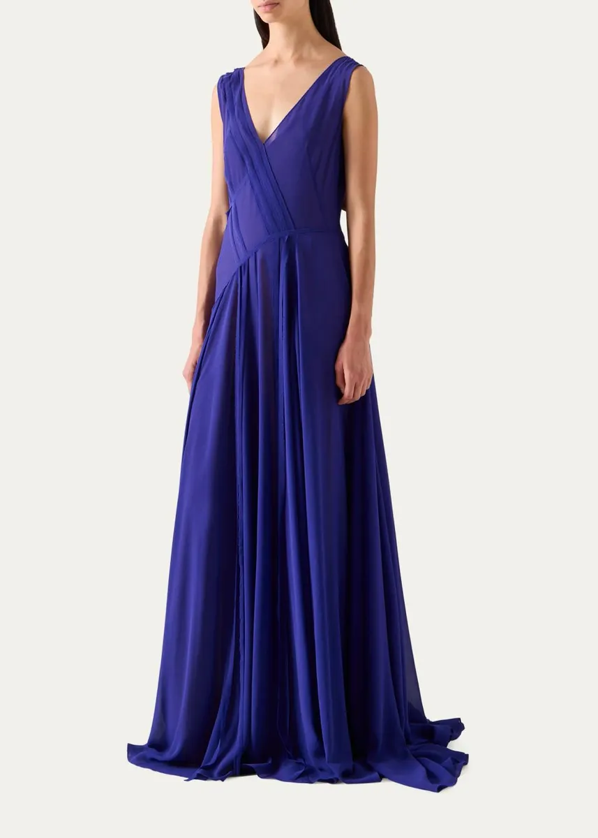 Akris Silk Georgette Gown | Thumbnail 4 Akris Silk Georgette Gown | Thumbnail 4