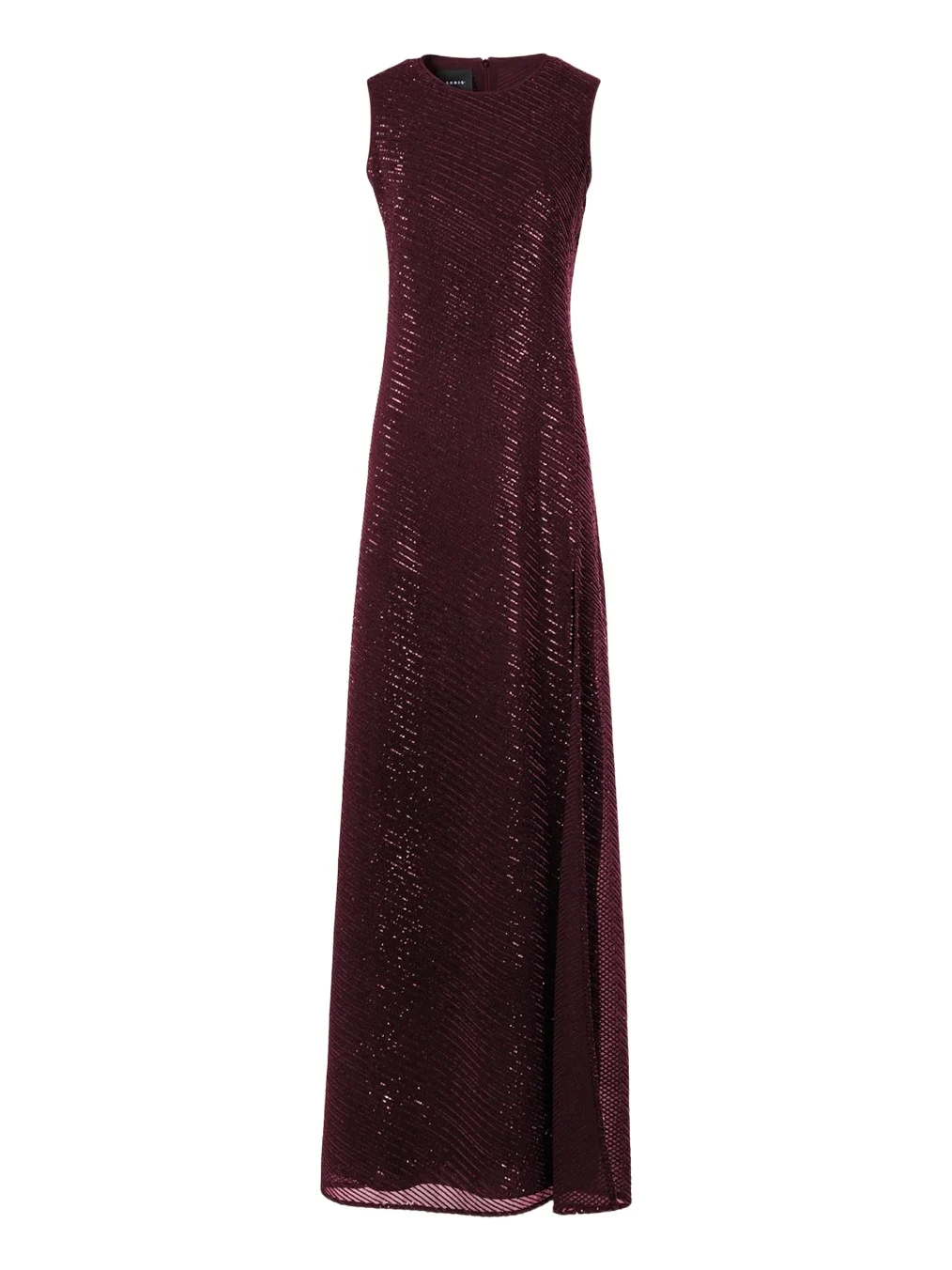 Diagonal Sequins On Silk Georgette Gown