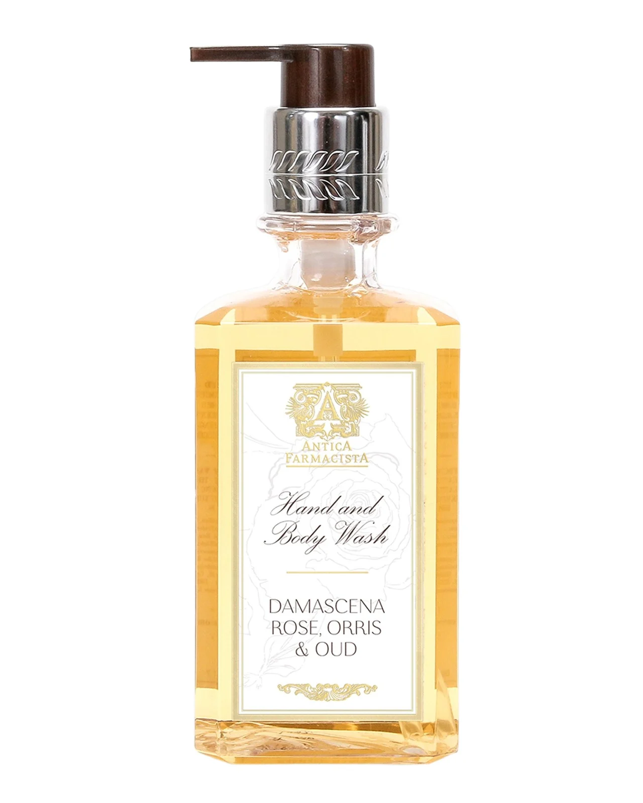 Antica Farmacista Damascena Rose, Orris & Oud Hand & Body Wash, 10 oz.