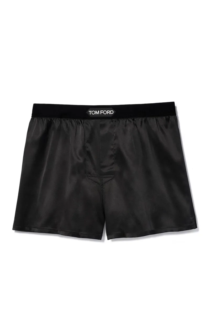 Tom Ford Men's Silk Jacquard Logo Boxers | Thumbnail 5 Tom Ford Men's Silk Jacquard Logo Boxers | Thumbnail 5