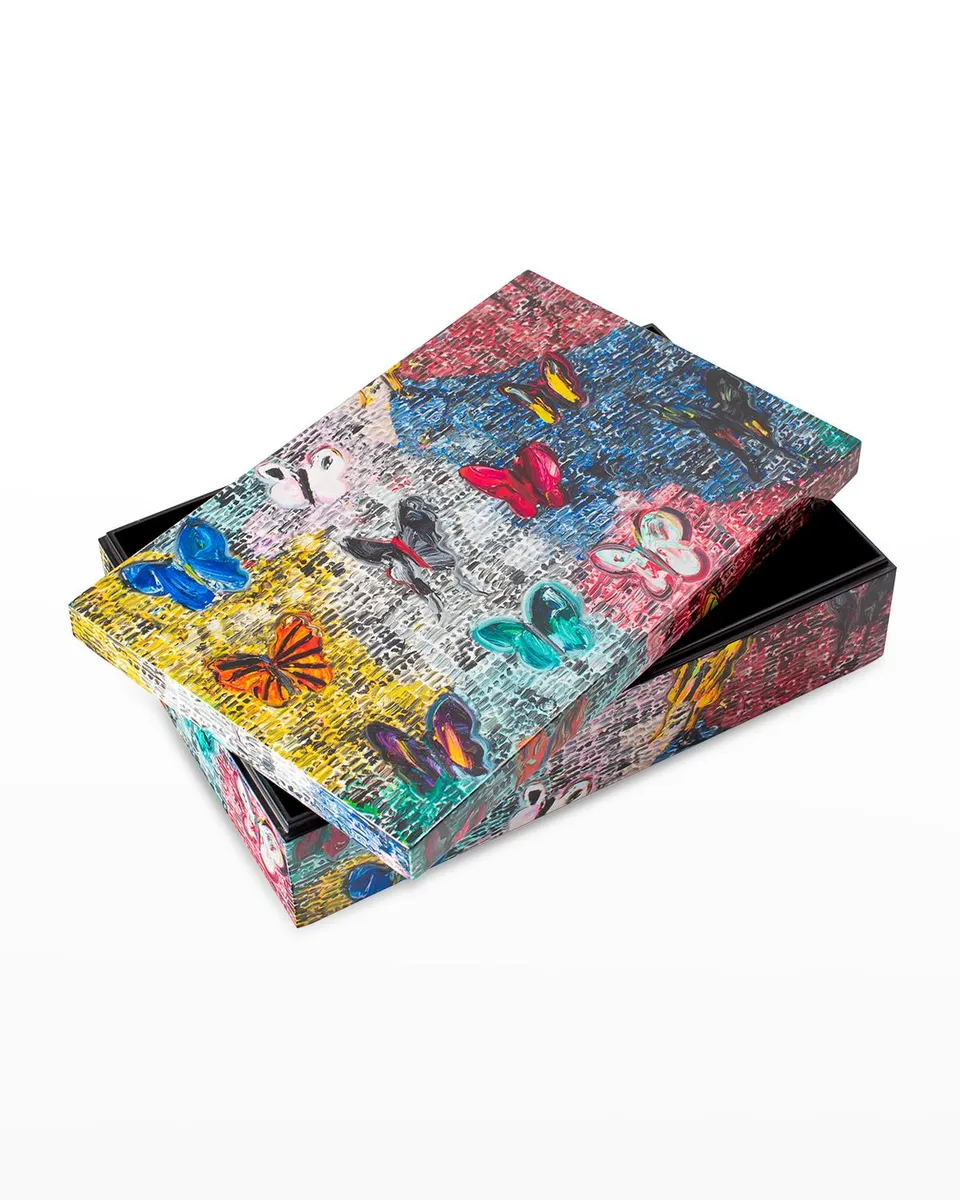 Hunt Slonem Butterflies & Guardians Lacquer Box | Thumbnail 2 Hunt Slonem Butterflies & Guardians Lacquer Box | Thumbnail 2