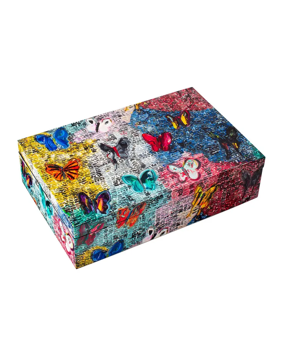 Hunt Slonem Butterflies & Guardians Lacquer Box | Thumbnail 3 Hunt Slonem Butterflies & Guardians Lacquer Box | Thumbnail 3