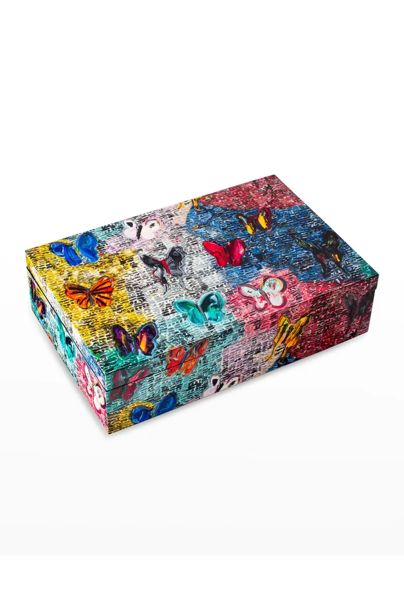 Hunt Slonem Butterflies & Guardians Lacquer Box | Thumbnail 4 Hunt Slonem Butterflies & Guardians Lacquer Box | Thumbnail 4