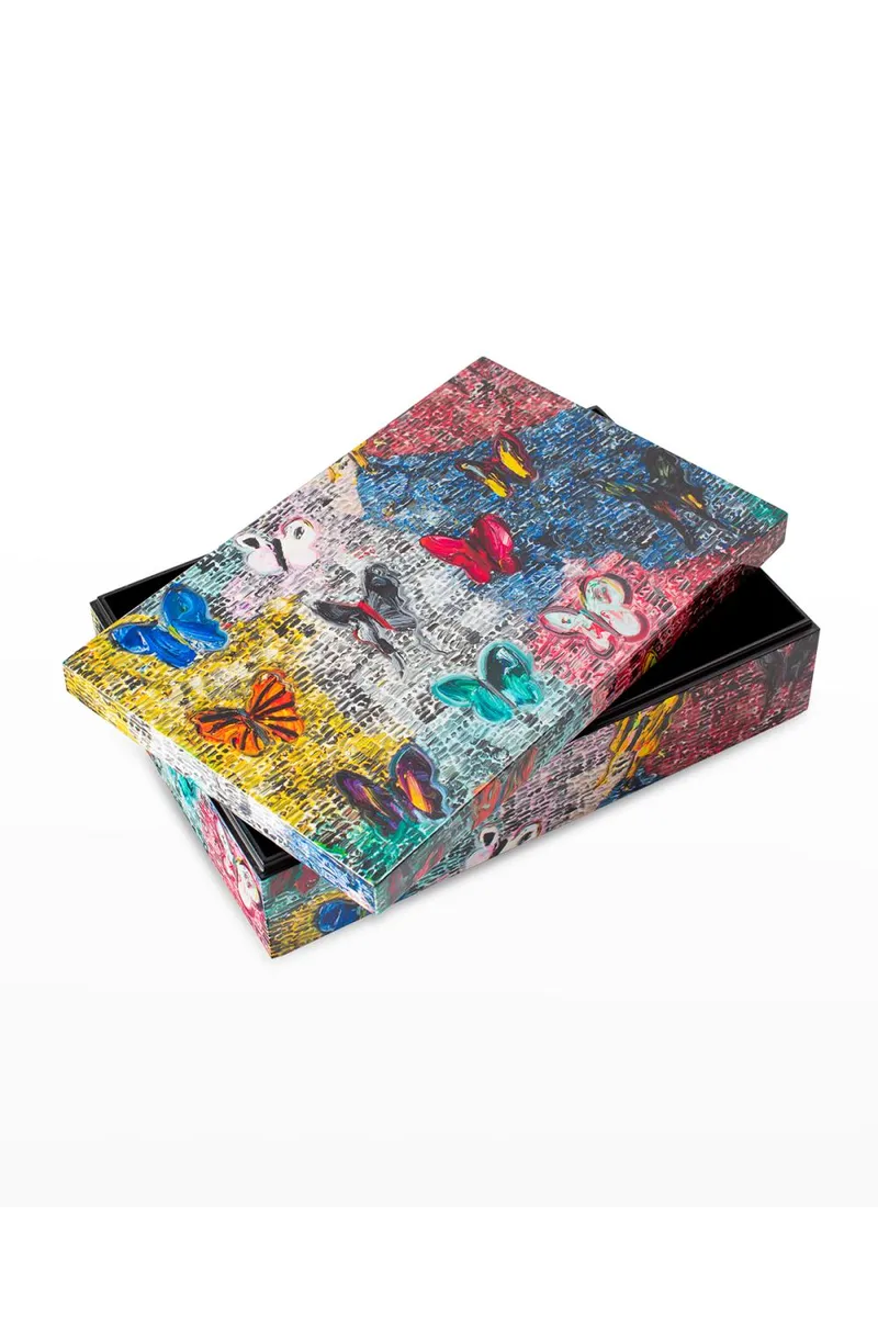 Hunt Slonem Butterflies & Guardians Lacquer Box | Thumbnail 5 Hunt Slonem Butterflies & Guardians Lacquer Box | Thumbnail 5