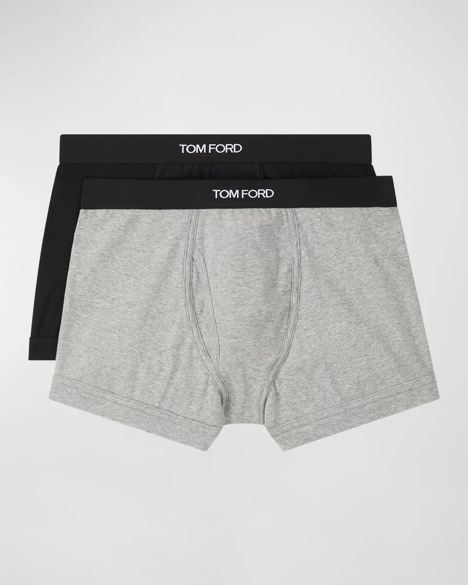 Tom Ford Men's 2-Pack Solid Jersey Boxer Briefs | Thumbnail 2 Tom Ford Men's 2-Pack Solid Jersey Boxer Briefs | Thumbnail 2
