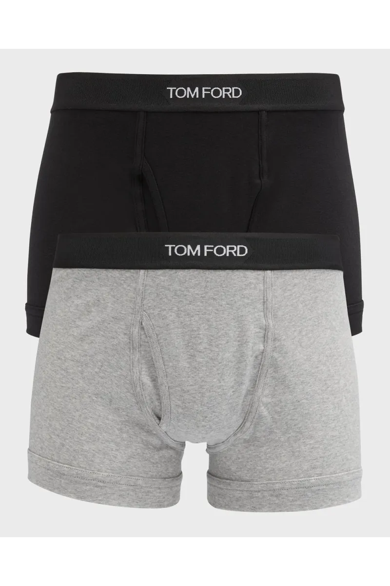 Tom Ford Men's 2-Pack Solid Jersey Boxer Briefs | Thumbnail 4 Tom Ford Men's 2-Pack Solid Jersey Boxer Briefs | Thumbnail 4