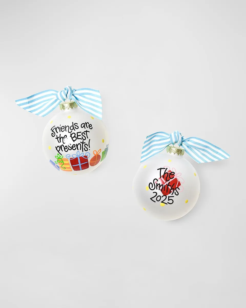 Coton Colors Friends are the Best Presents Glass Ornament with Stand | Thumbnail 2 Coton Colors Friends are the Best Presents Glass Ornament with Stand | Thumbnail 2