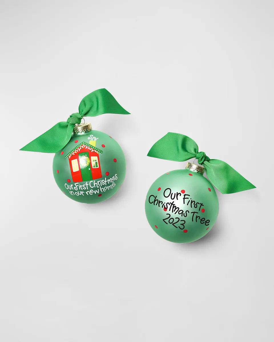 Coton Colors Our First Christmas in Our New Home Christmas Ornament with Stand, Personalized | Thumbnail 2 Coton Colors Our First Christmas in Our New Home Christmas Ornament with Stand, Personalized | Thumbnail 2