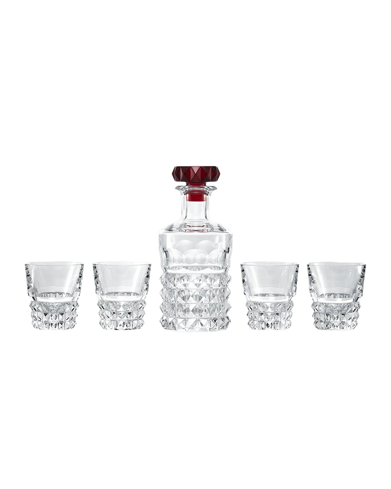 Louxor Red Tumblers, Set of 4 Louxor Red Tumblers, Set of 4