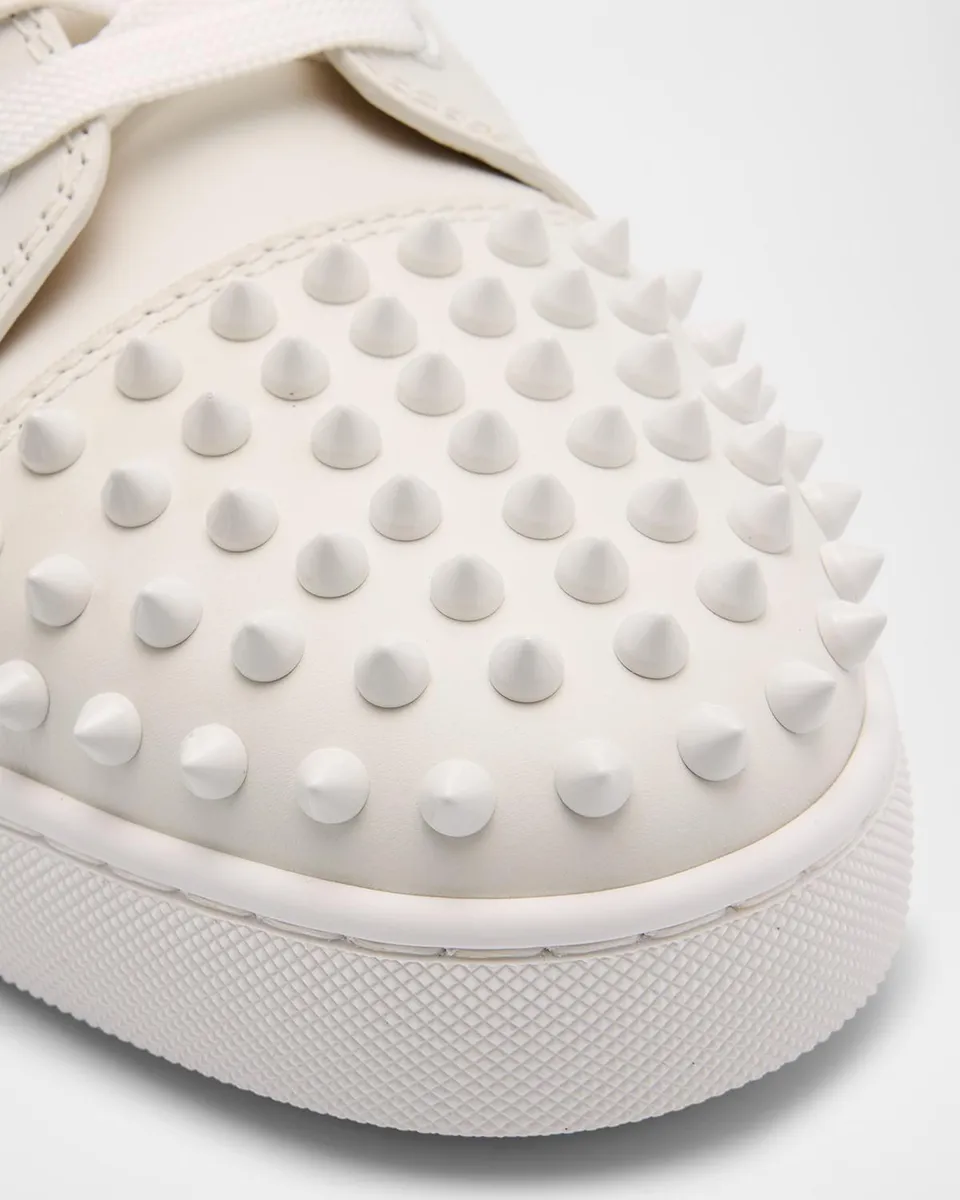 Christian Louboutin Men's Louis Junior Spikes Leather Low-Top Sneakers | Thumbnail 5 Christian Louboutin Men's Louis Junior Spikes Leather Low-Top Sneakers | Thumbnail 5