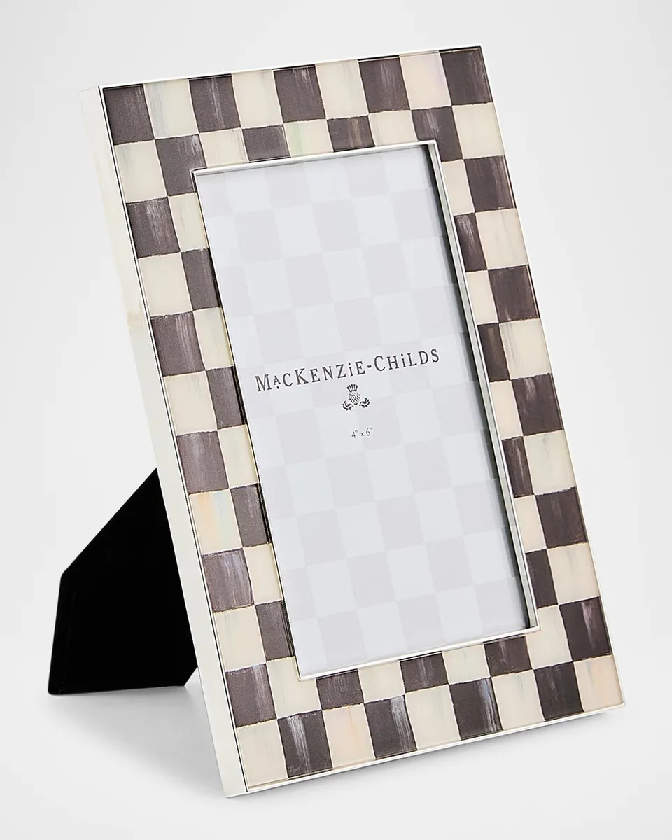 MacKenzie-Childs Courtly Check Silver-Plated Frame, 4" x 6" | Thumbnail 2 MacKenzie-Childs Courtly Check Silver-Plated Frame, 4" x 6" | Thumbnail 2