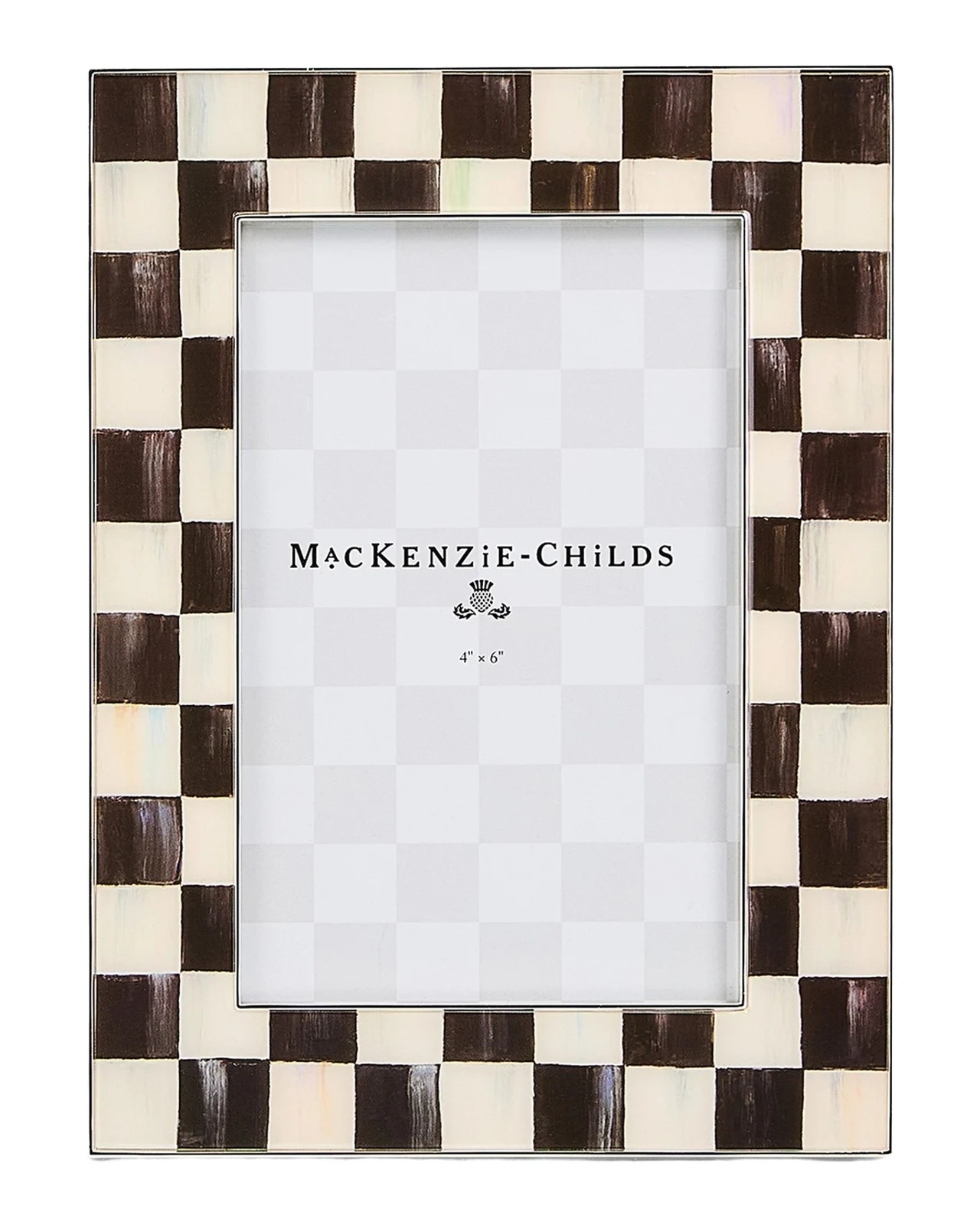 Courtly Check Silver-Plated Frame, 4" x 6" Courtly Check Silver-Plated Frame, 4" x 6"