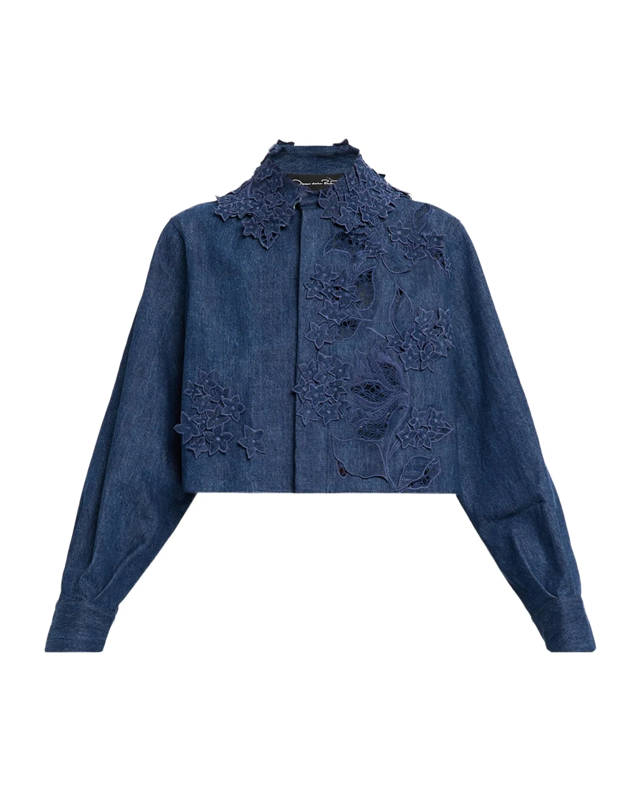 Embroidered Denim Crop Jacket Embroidered Denim Crop Jacket