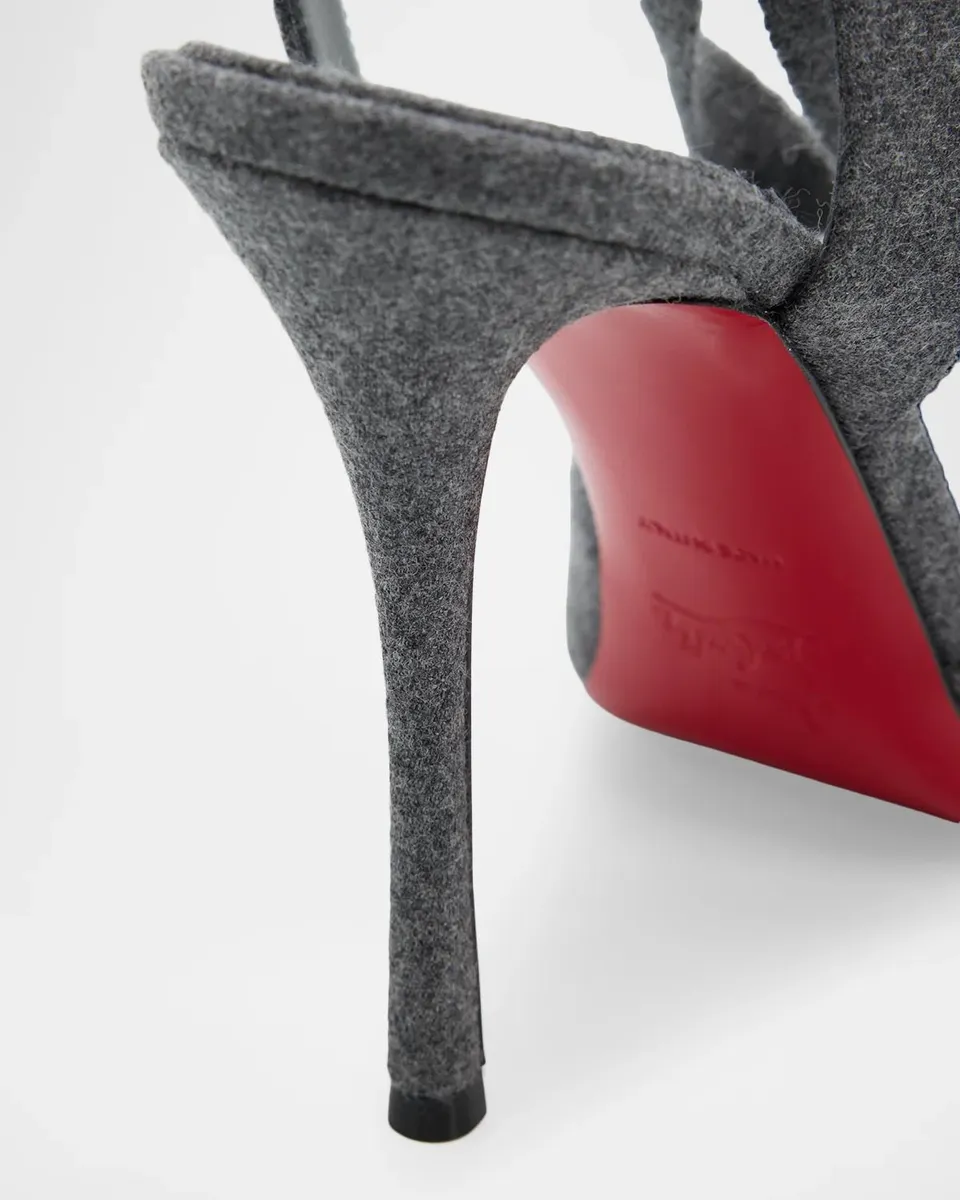 Christian Louboutin 100mm Cassia Wool Ankle-Tie Ballerina Pumps | Thumbnail 6 Christian Louboutin 100mm Cassia Wool Ankle-Tie Ballerina Pumps | Thumbnail 6