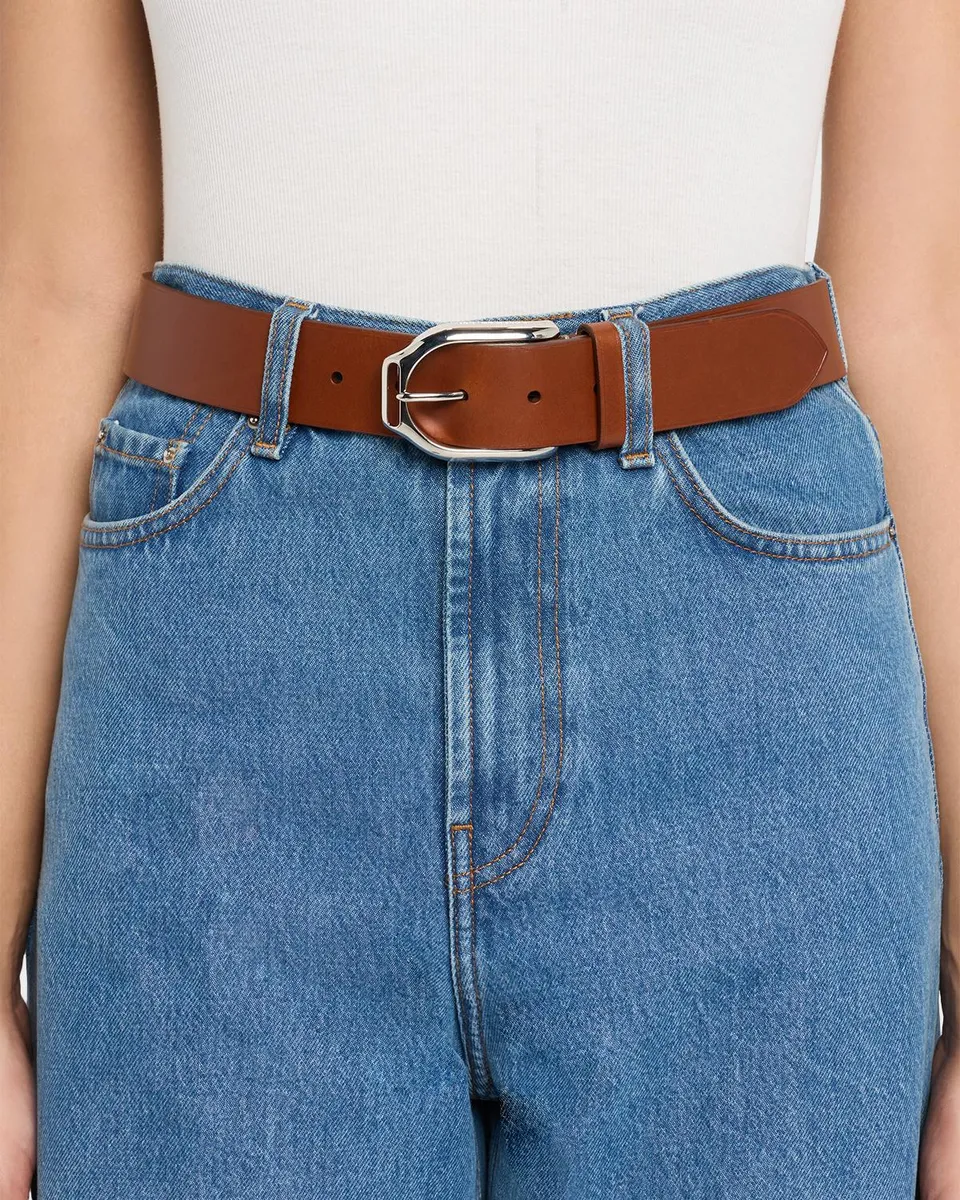 Ralph Lauren Purple Label Men's Welington Leather Stirrup-Buckle Belt | Thumbnail 2 Ralph Lauren Purple Label Men's Welington Leather Stirrup-Buckle Belt | Thumbnail 2