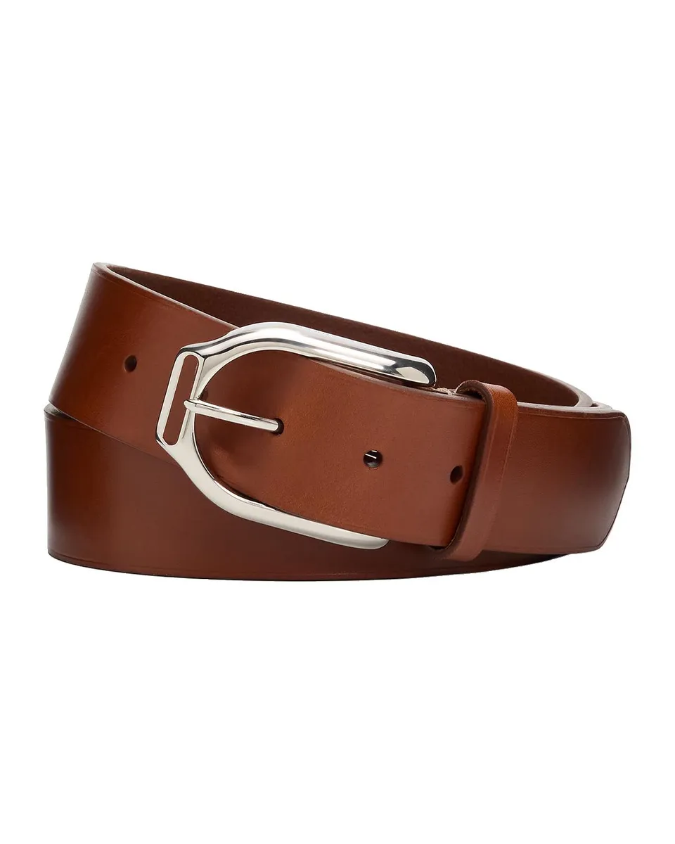 Ralph Lauren Purple Label Men's Welington Leather Stirrup-Buckle Belt | Thumbnail 3 Ralph Lauren Purple Label Men's Welington Leather Stirrup-Buckle Belt | Thumbnail 3
