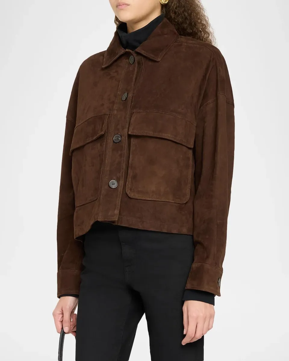 ARMA Miri Cropped Lambskin Suede Jacket | Thumbnail 4 ARMA Miri Cropped Lambskin Suede Jacket | Thumbnail 4