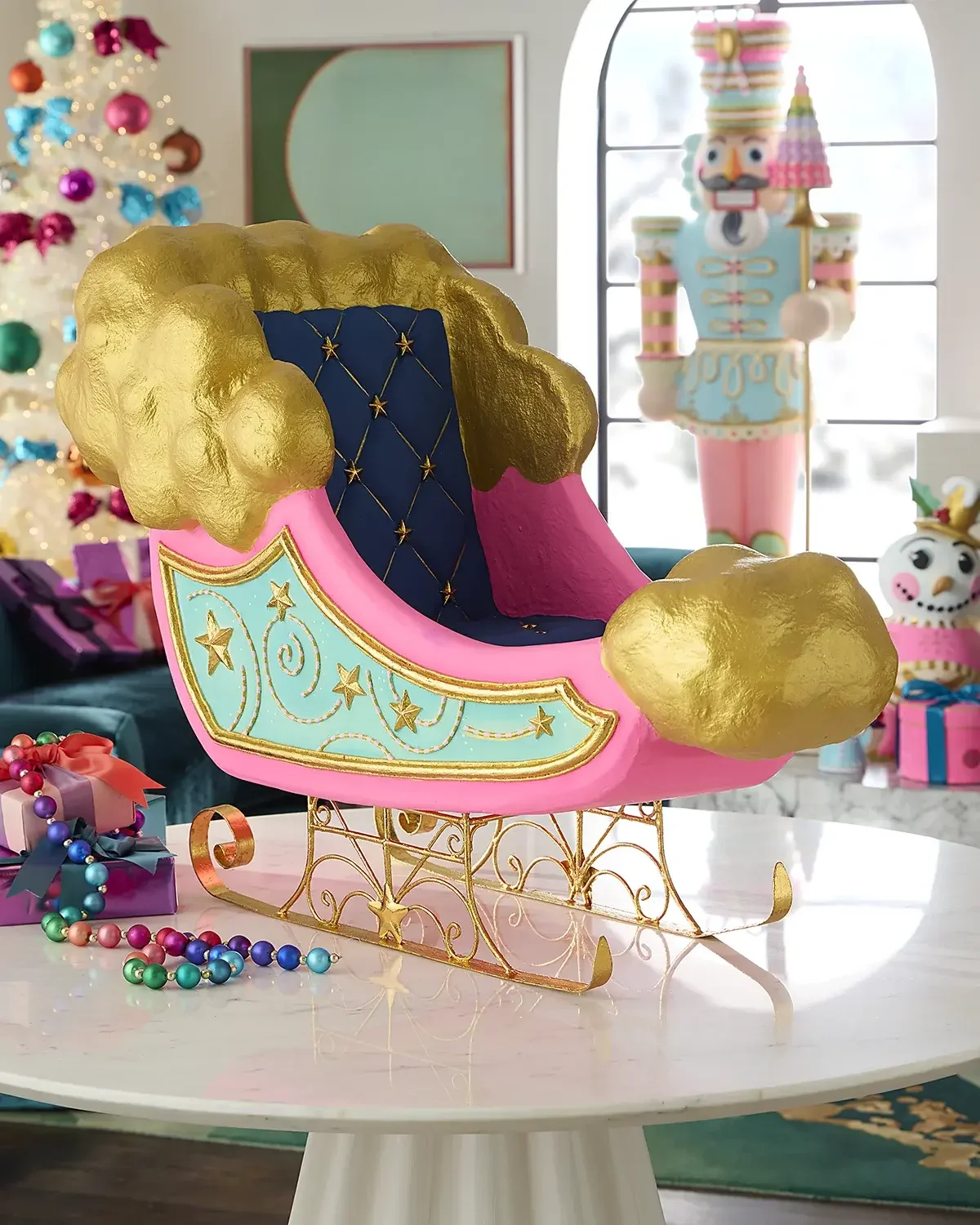 Papa Noel's Sleigh Tabletop Christmas Decoration