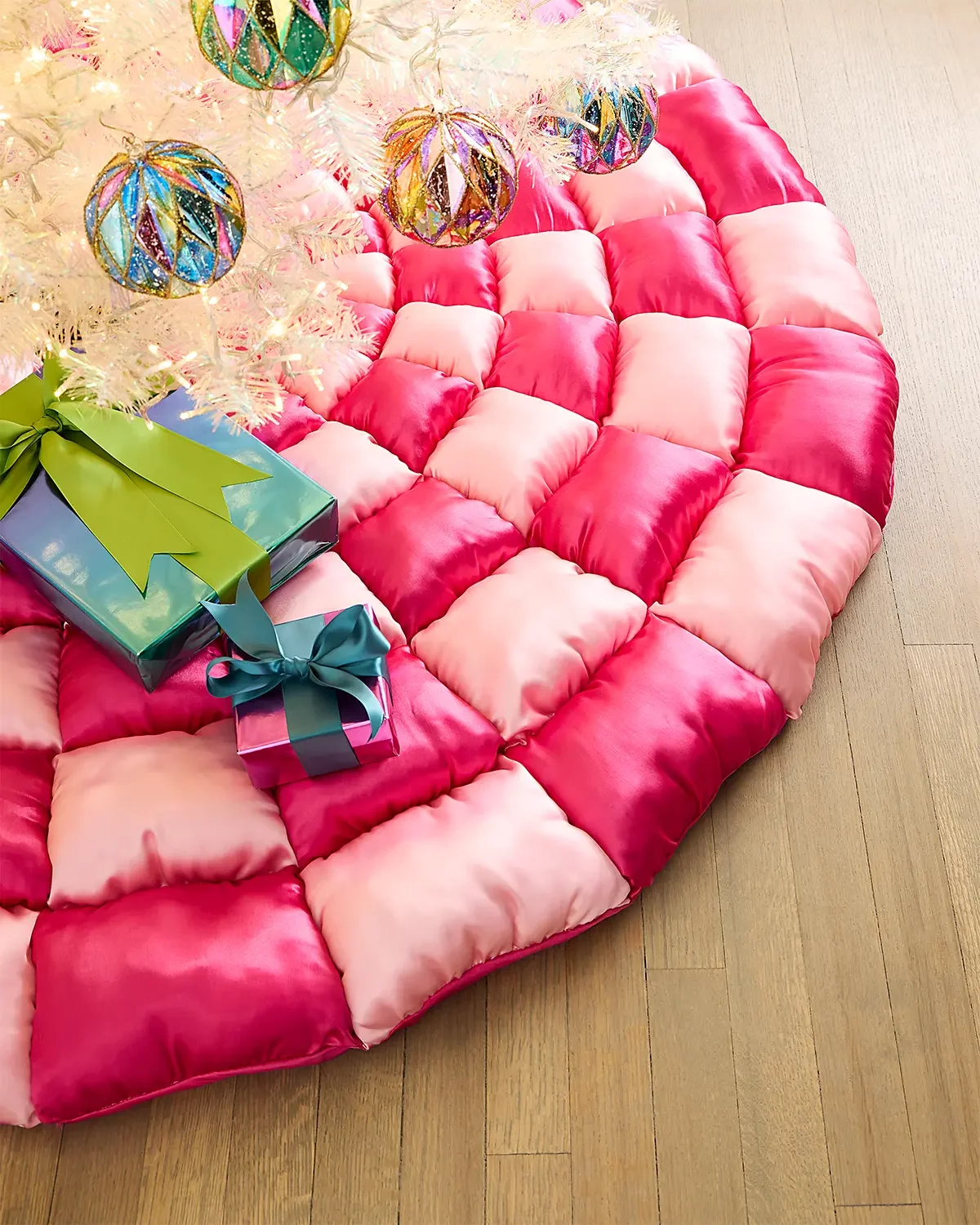 60" Puffy Checkerboard Tree Skirt 60" Puffy Checkerboard Tree Skirt
