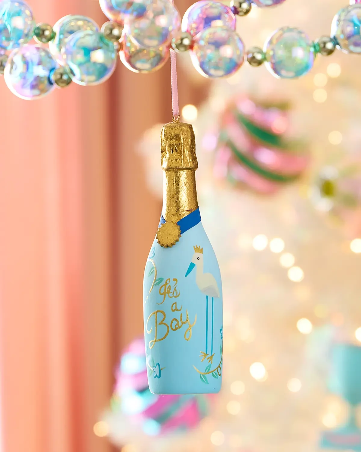 It's A Boy Champagne Ornament It's A Boy Champagne Ornament
