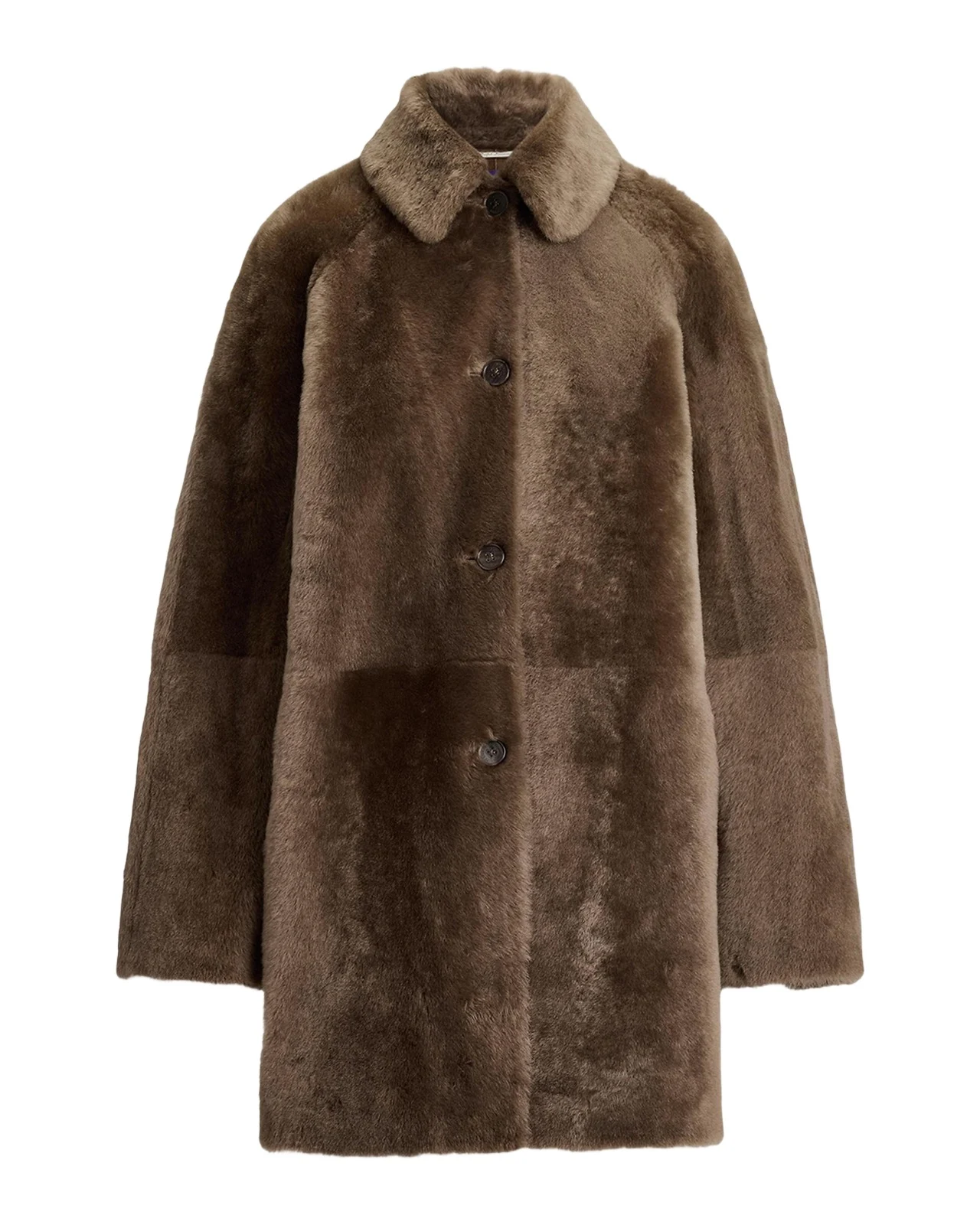 Ralph Lauren Collection Janise Waxed Lamb-Shearling Coat