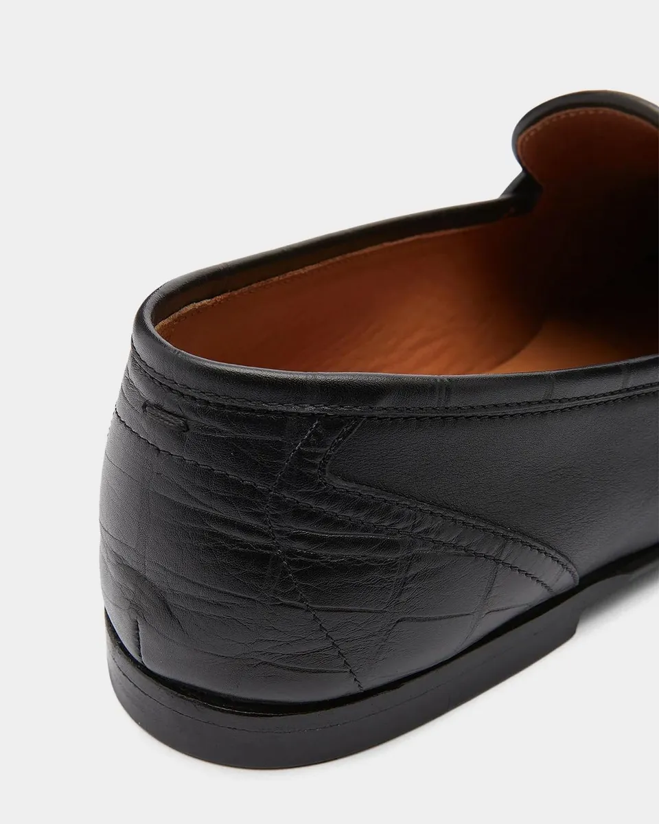 Dolce & Gabbana Men's Crocodile-Embossed Leather Penny Loafers | Thumbnail 8 Dolce & Gabbana Men's Crocodile-Embossed Leather Penny Loafers | Thumbnail 8
