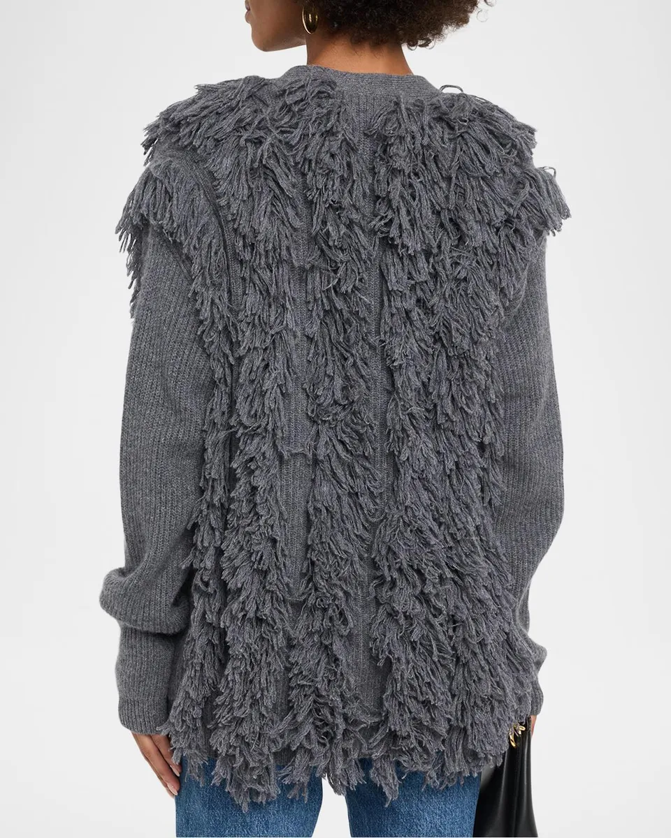 Lisa Yang Soreia Cashmere Fringe V-Neck Cardigan | Thumbnail 3 Lisa Yang Soreia Cashmere Fringe V-Neck Cardigan | Thumbnail 3