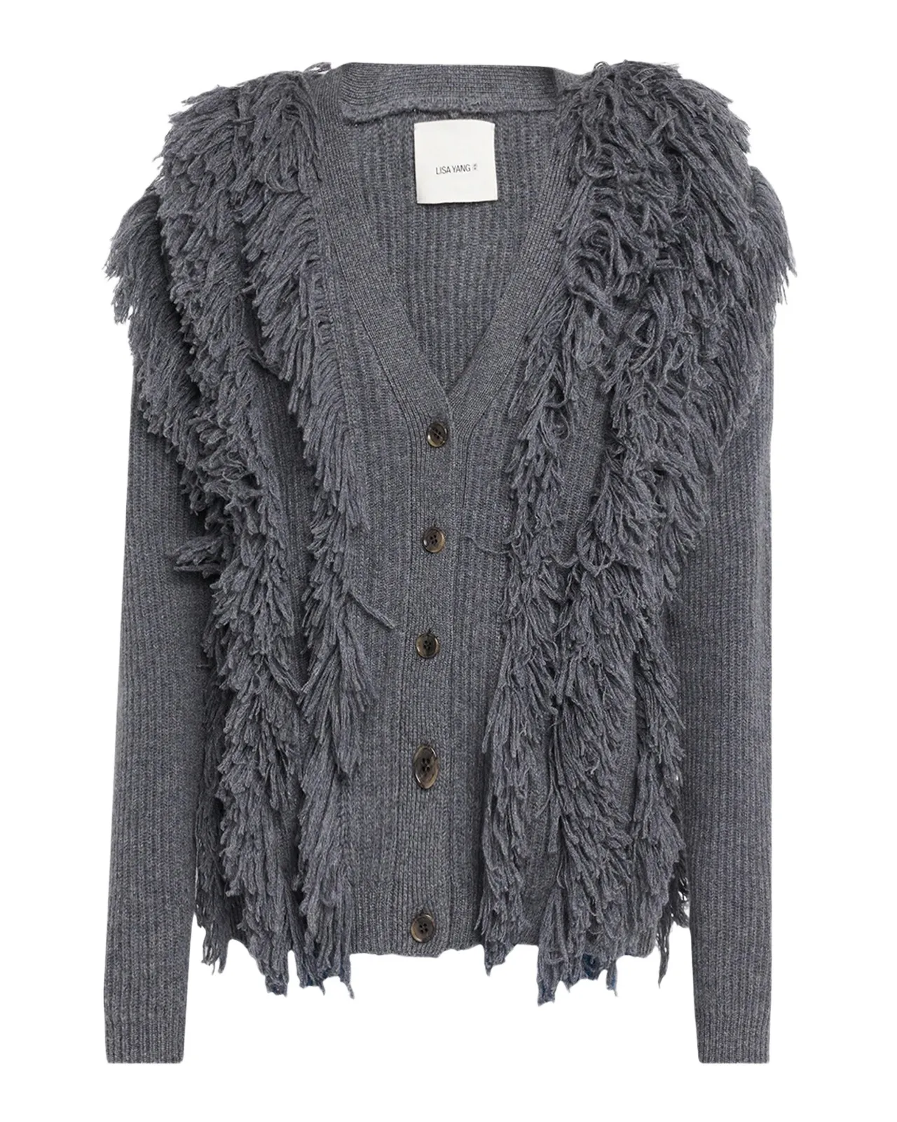 Soreia Cashmere Fringe V-Neck Cardigan Soreia Cashmere Fringe V-Neck Cardigan