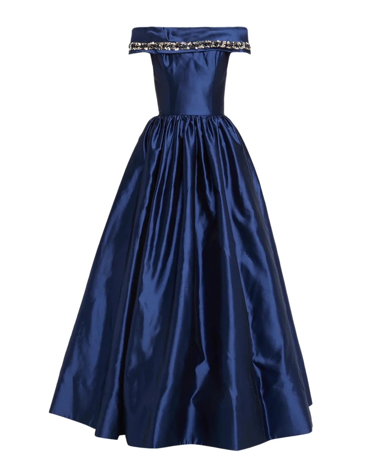 Reem Acra Embellished Off-The-Shoulder Mikado Silk Ball Gown