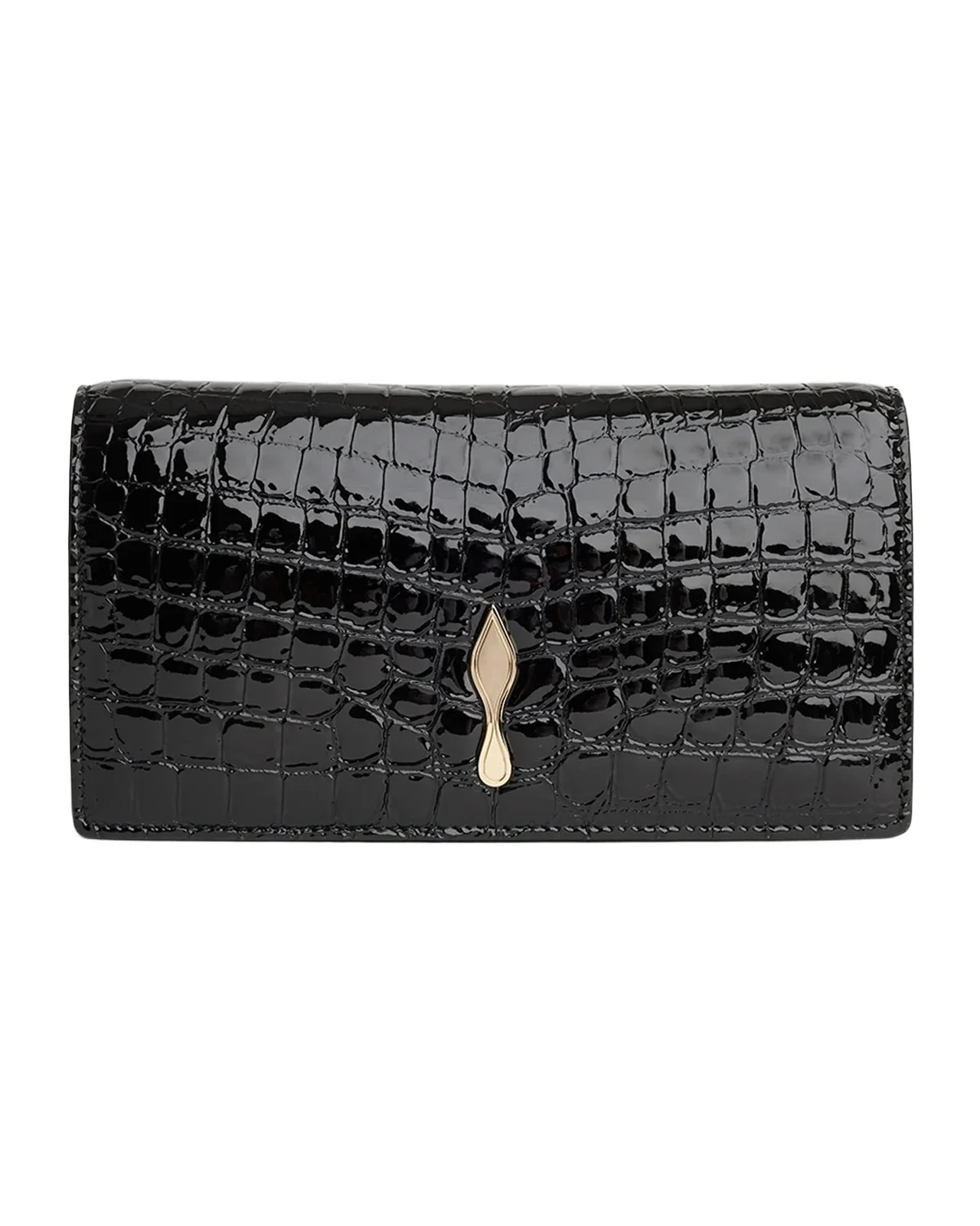 Bettina Croc-Embossed Leather Clutch Bag Bettina Croc-Embossed Leather Clutch Bag